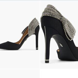 NEW TED BAKER Vandi Half d'Orsay Pointed Toe Pump for Women in black 725 5j3